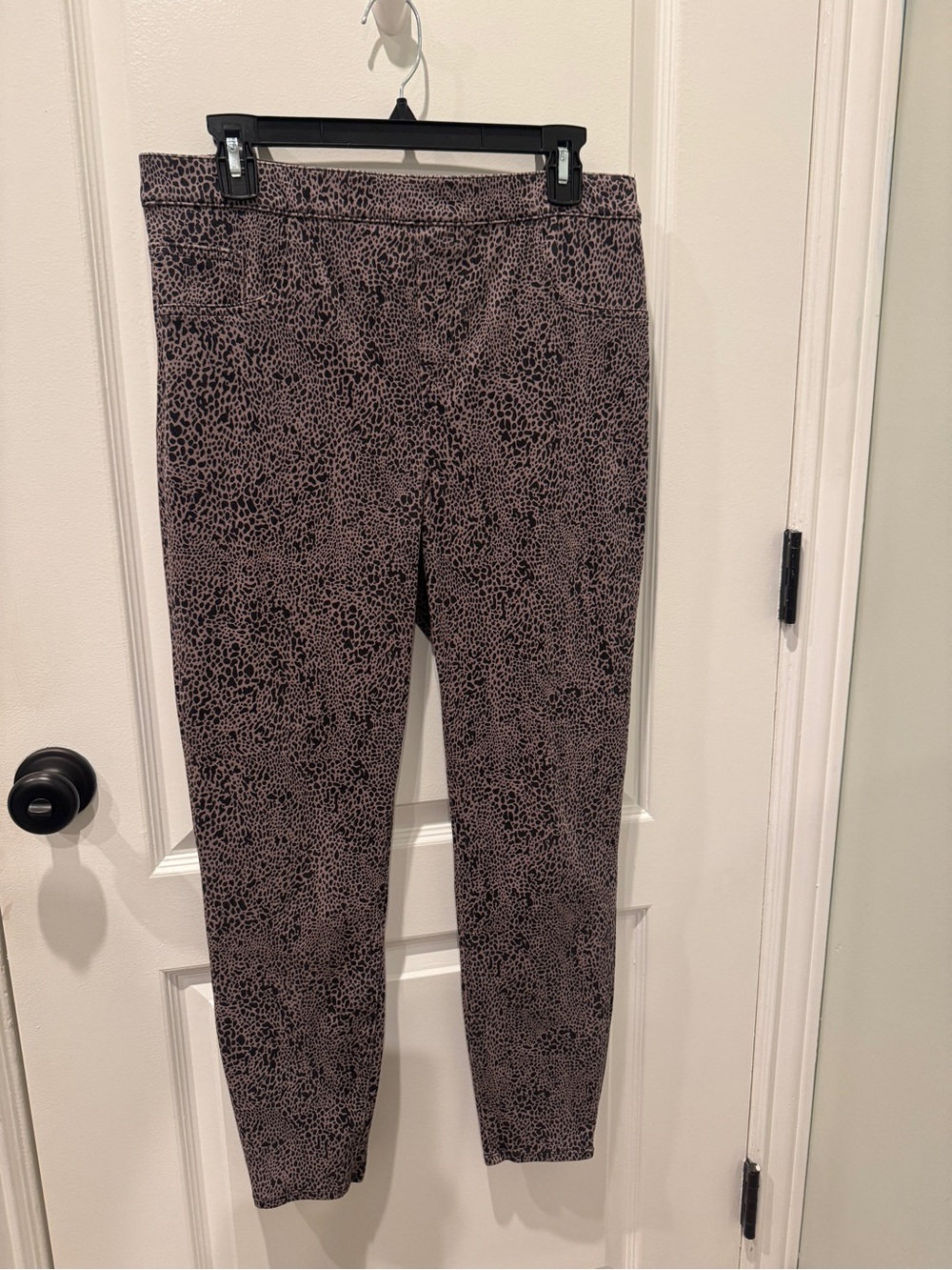 SPANX Neutral Animal-Print High-Waist “skinny jeans”